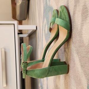 Stuart Weitzman mint green ankle strap sandal, size 6